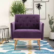 Plum velvet online armchair